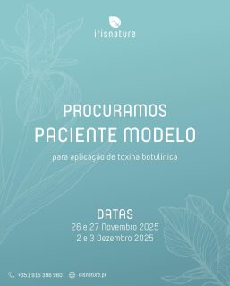 ✨ Procuramos Pacientes Modelo ✨para aplicação de toxina botulínica, em contexto de formação prática supervisionada.📅 Datas:26 e 27 de Novembro 20252 e 3 de Dezembro 2025📍 Local: Clínica IrisNature — Vila Nova de GaiaOs tratamentos serão realizados por profissionais de saúde, sob supervisão médica direta, garantindo total segurança e resultados naturais.💉 Vagas limitadas!💰Valor reduzido!Para mais informações e candidatura:📞 +351 915 396 960🌿 irisinature.pt￼